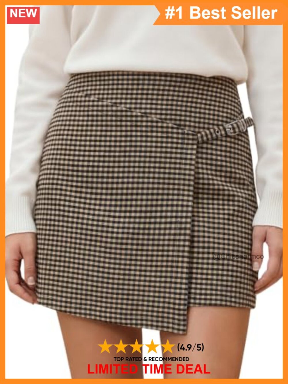 Plaid Mini Skirt Asymmetrical Bodycon High Waisted Y2K